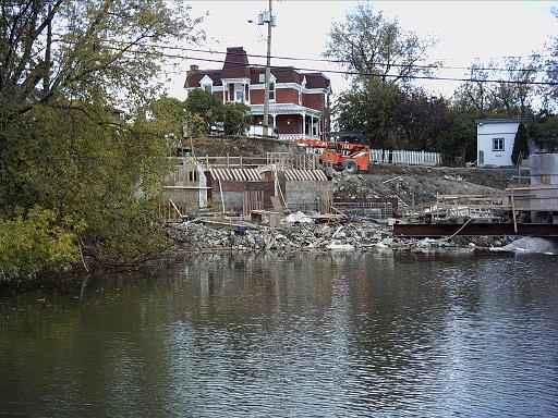 Côté nord du chantier, vu de la passerelle