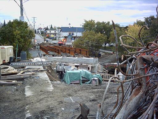 Le chantier, vu du côté nord